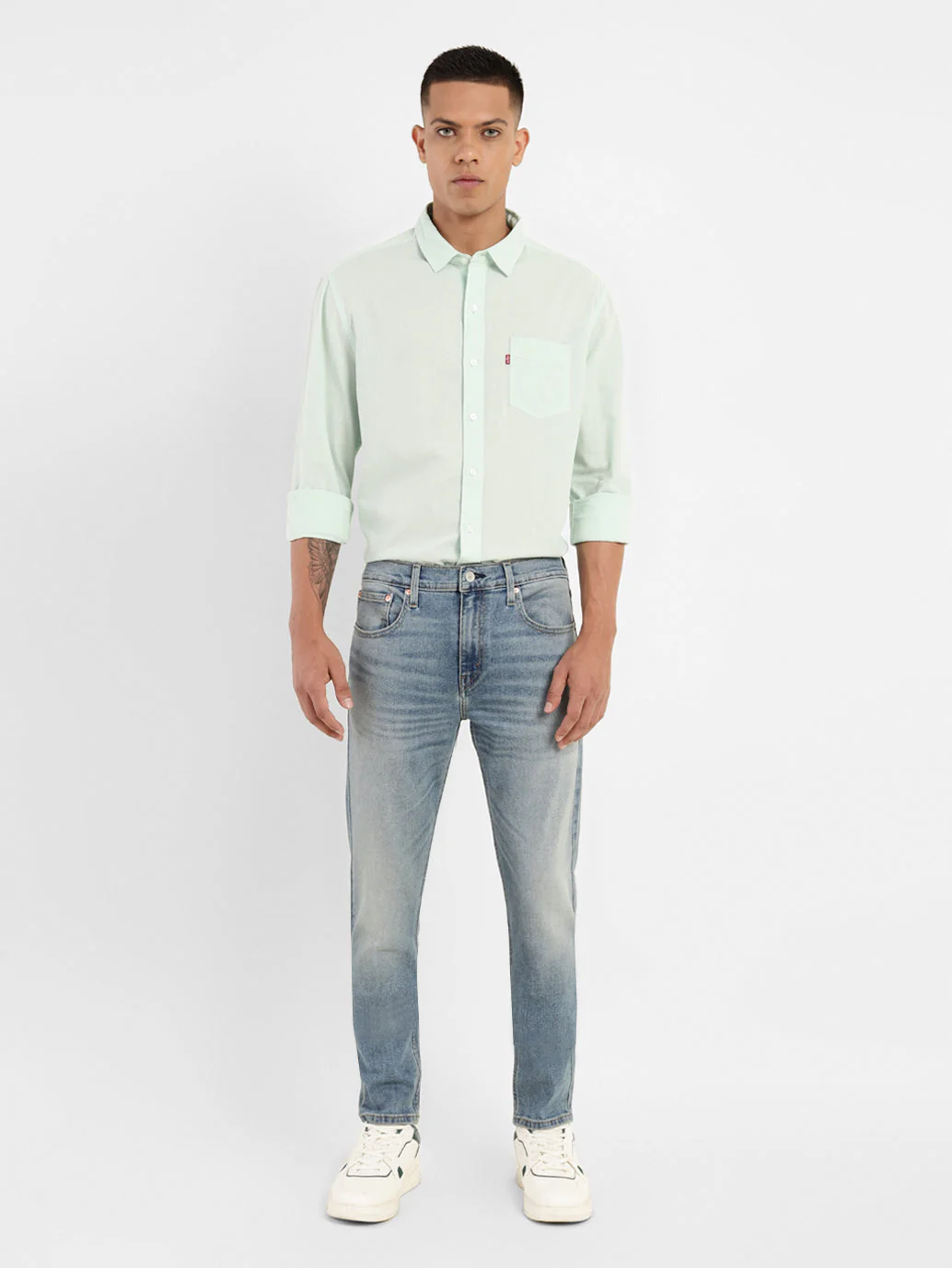 Men's 512 Blue Slim Tapered Fit Mid Rise Jeans - Image 8