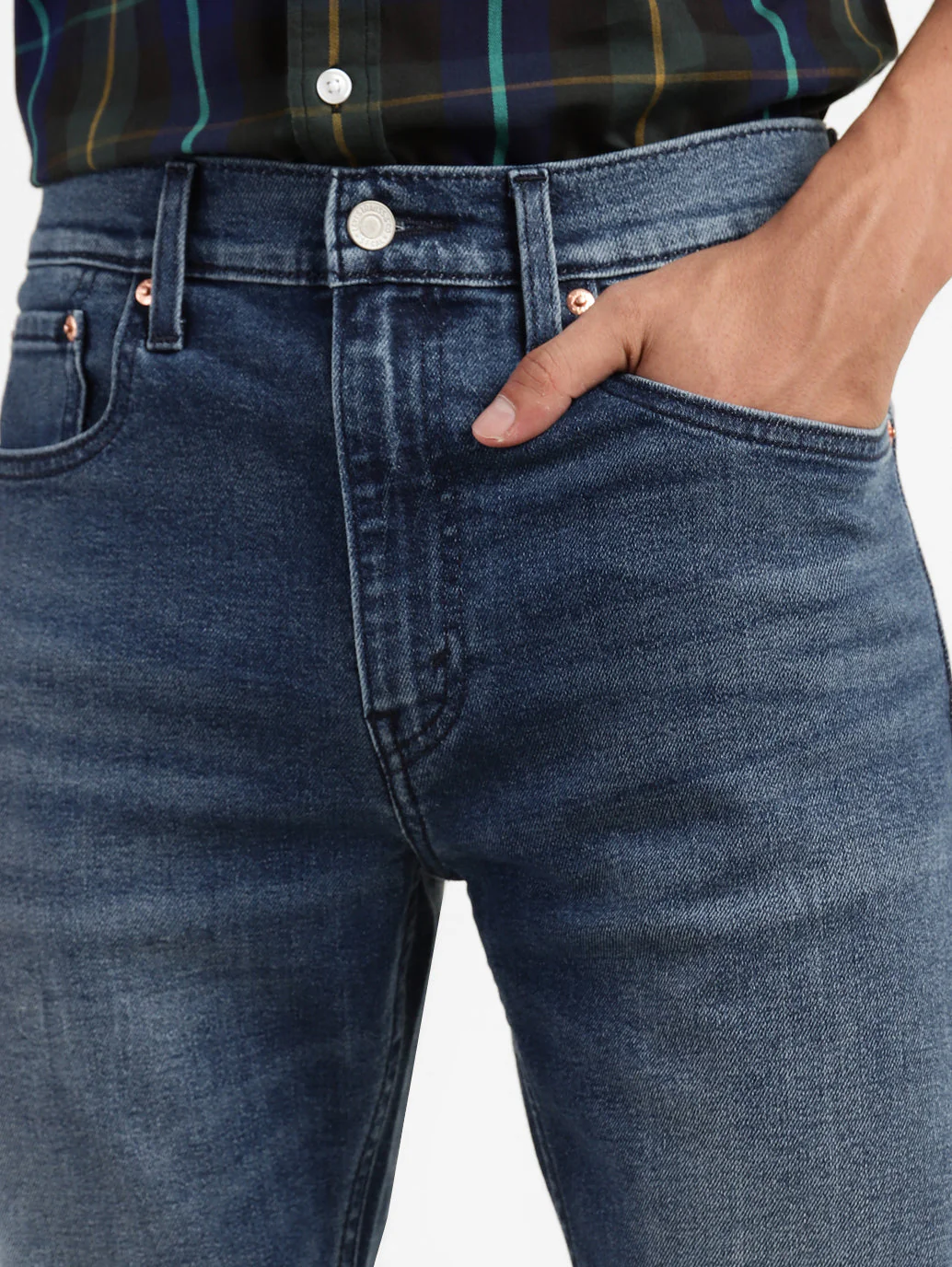 Men's 512 Blue Slim Tapered Fit Mid Rise Jeans - Image 6