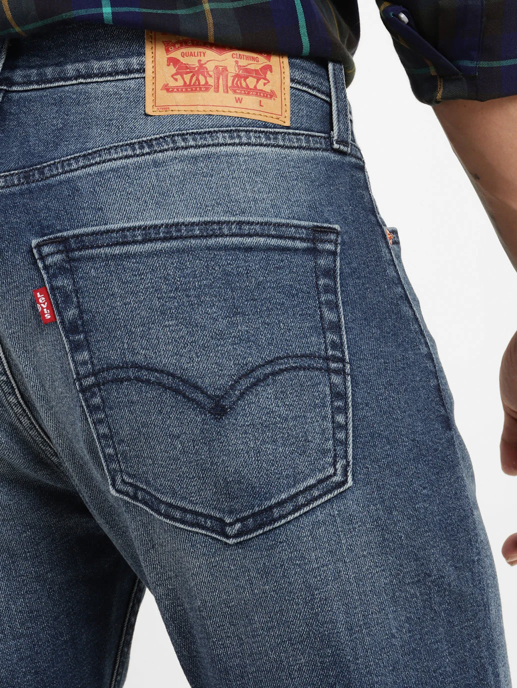 Men's 512 Blue Slim Tapered Fit Mid Rise Jeans - Image 7