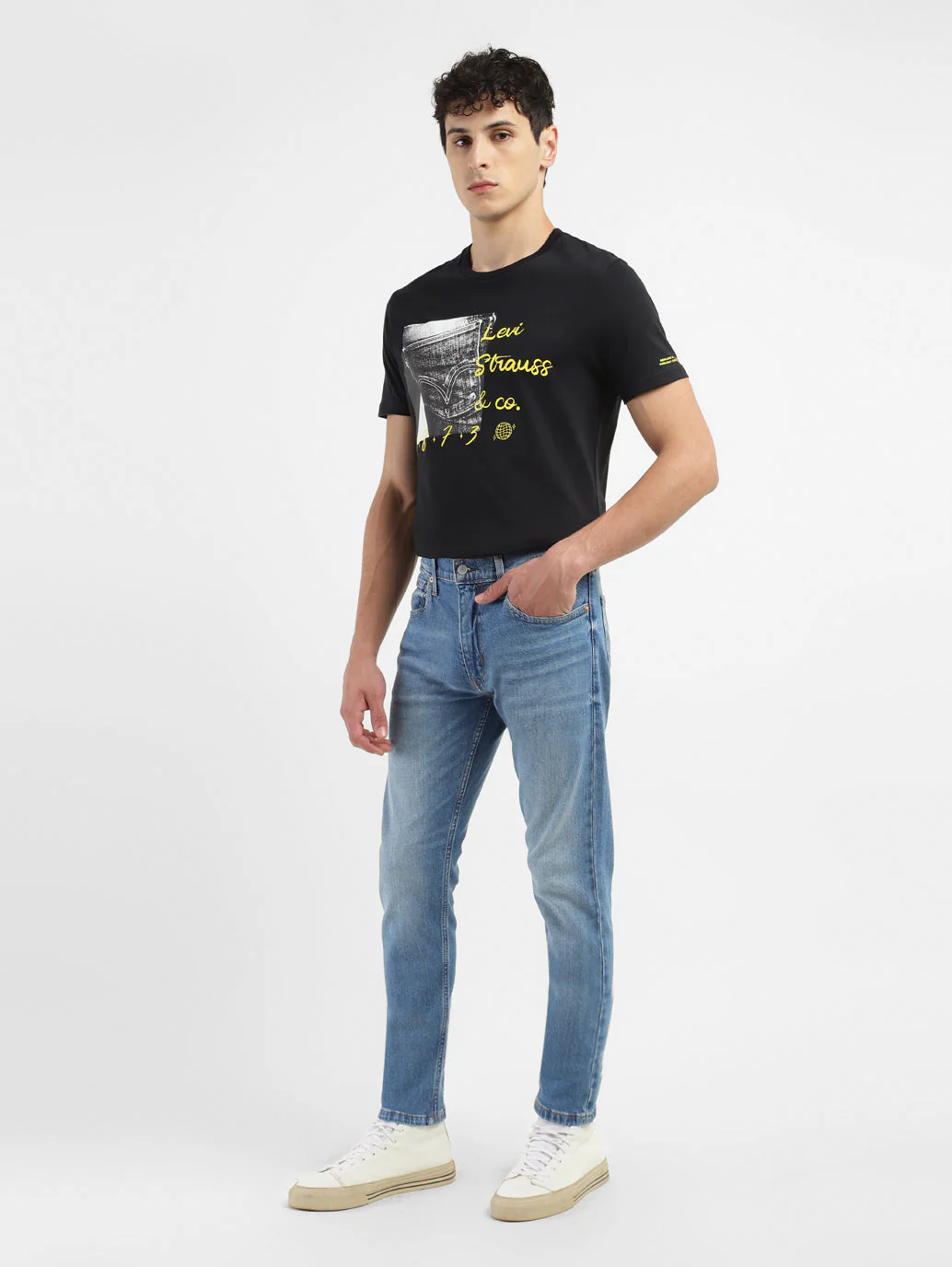 Men's 512 Blue Slim Tapered Fit Mid Rise Jeans - Image 12