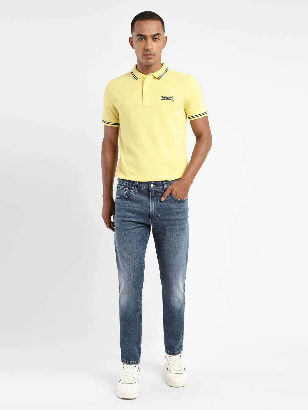 Men's 512 Blue Slim Tapered Fit Mid Rise Jeans - Image 8