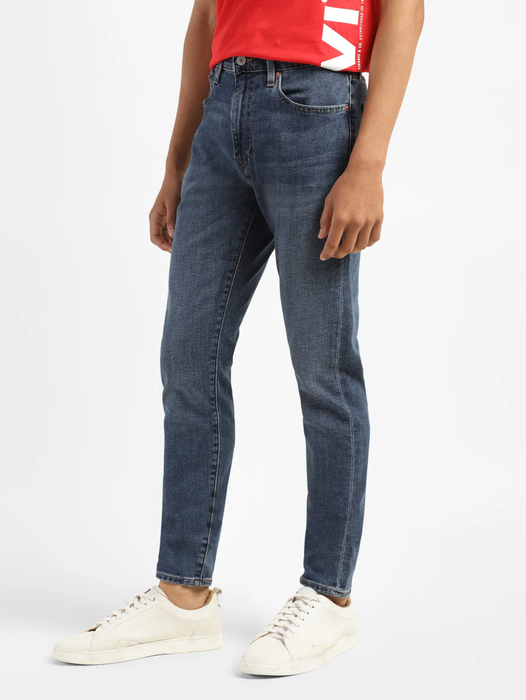 Men's 512 Blue Slim Tapered Fit Mid Rise Jeans - Image 5