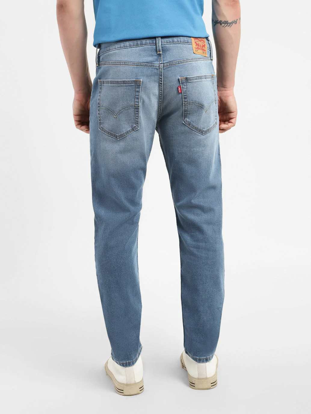 Men's 512 Blue Slim Tapered Fit Mid Rise Jeans - Image 3