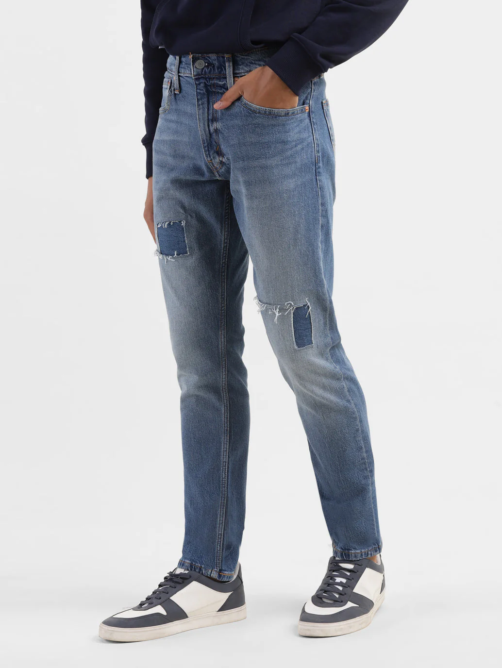 Men's 512 Blue Slim Tapered Fit Mid Rise Jeans - Image 5