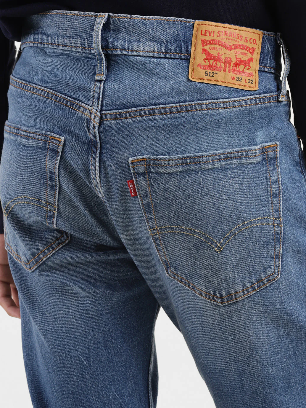 Men's 512 Blue Slim Tapered Fit Mid Rise Jeans - Image 6