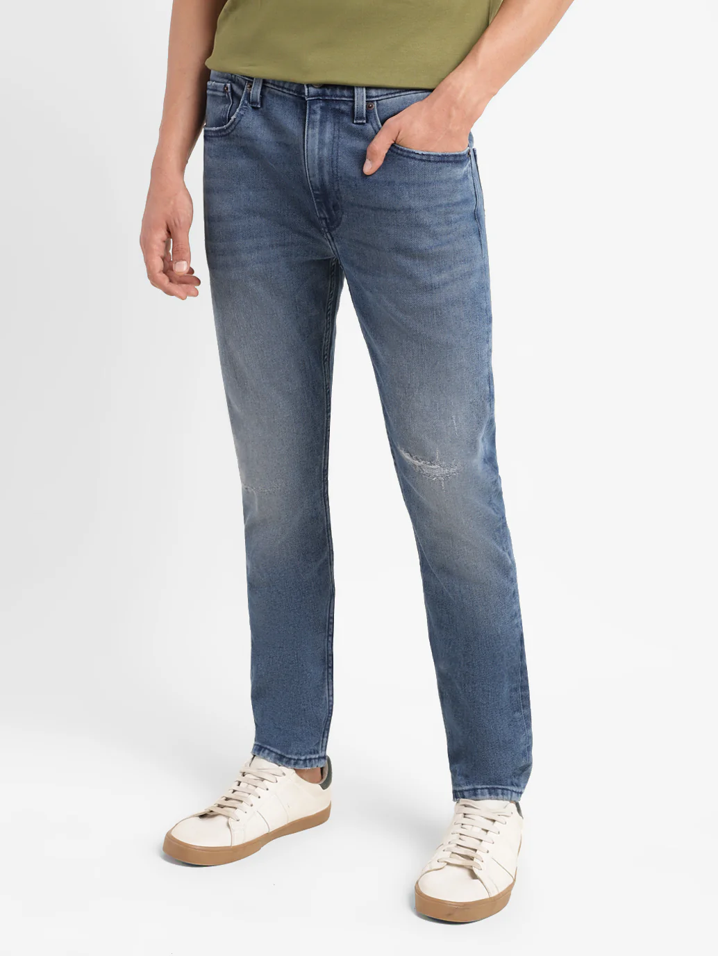 Men's 512 Blue Slim Tapered Fit Mid Rise Jeans - Image 5