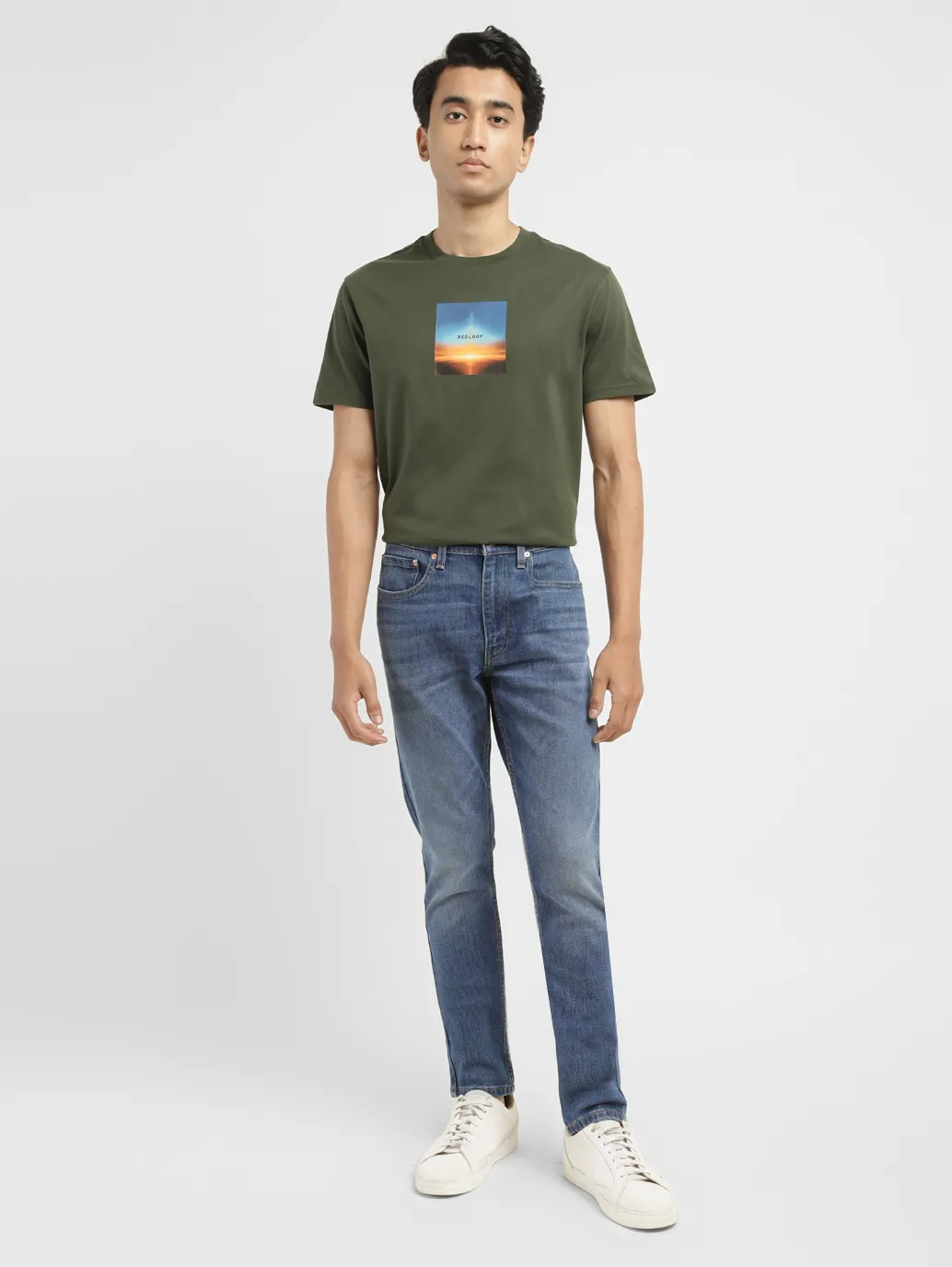 Men's 512 Blue Slim Tapered Fit Mid Rise Jeans