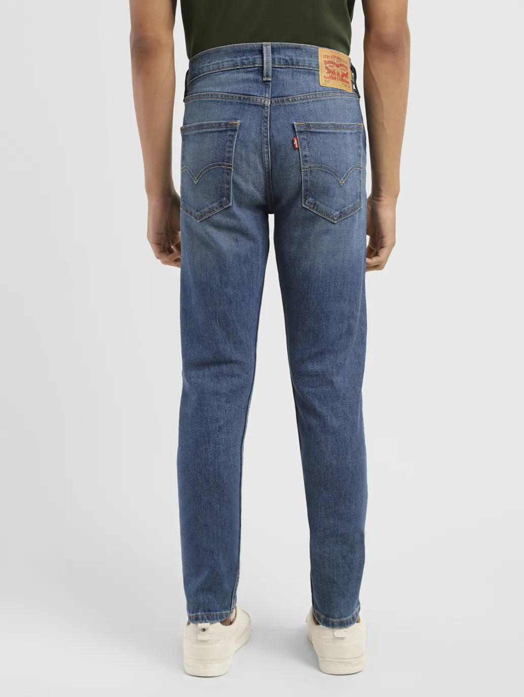 Men's 512 Blue Slim Tapered Fit Mid Rise Jeans - Image 3