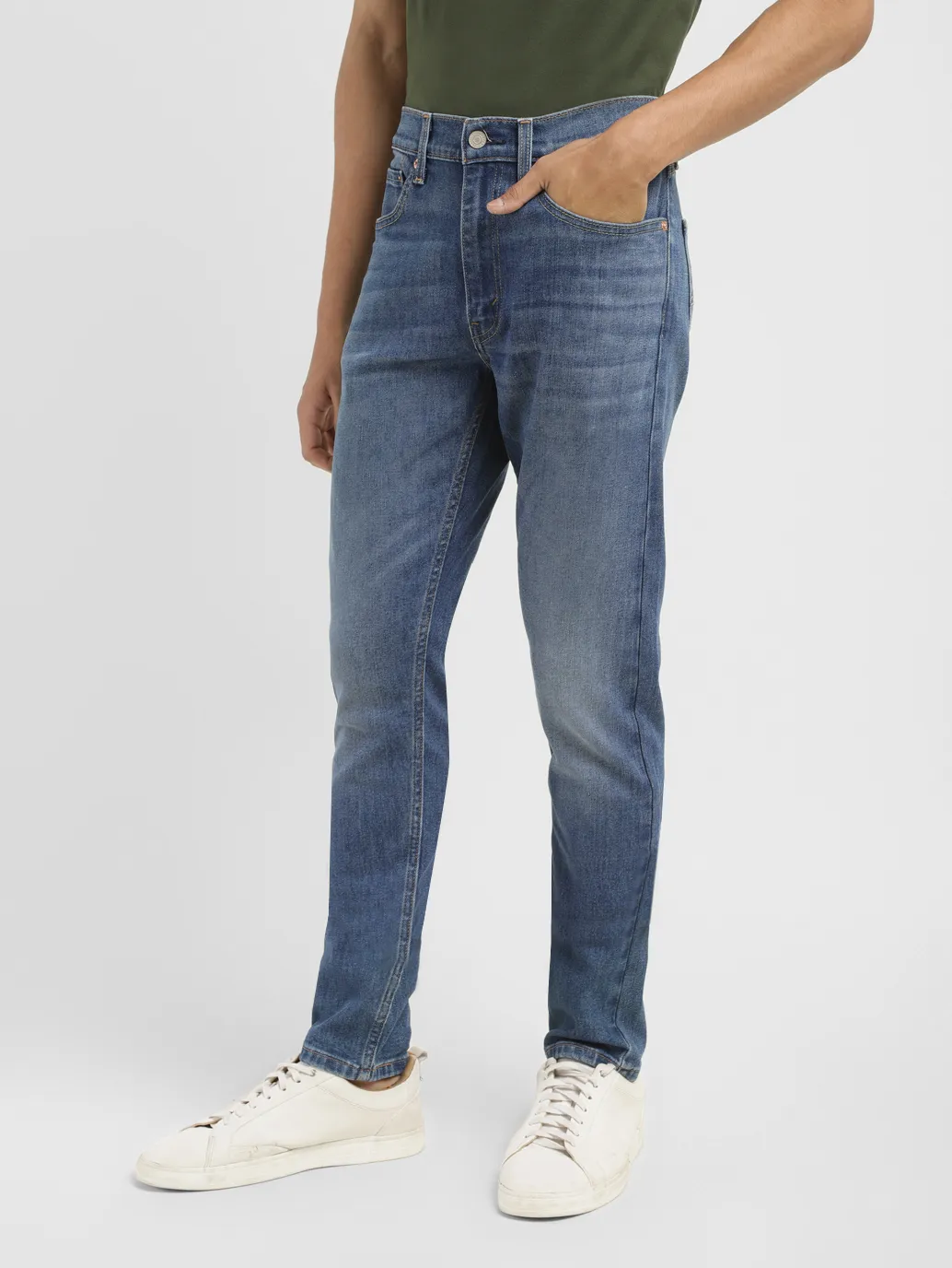 Men's 512 Blue Slim Tapered Fit Mid Rise Jeans - Image 5