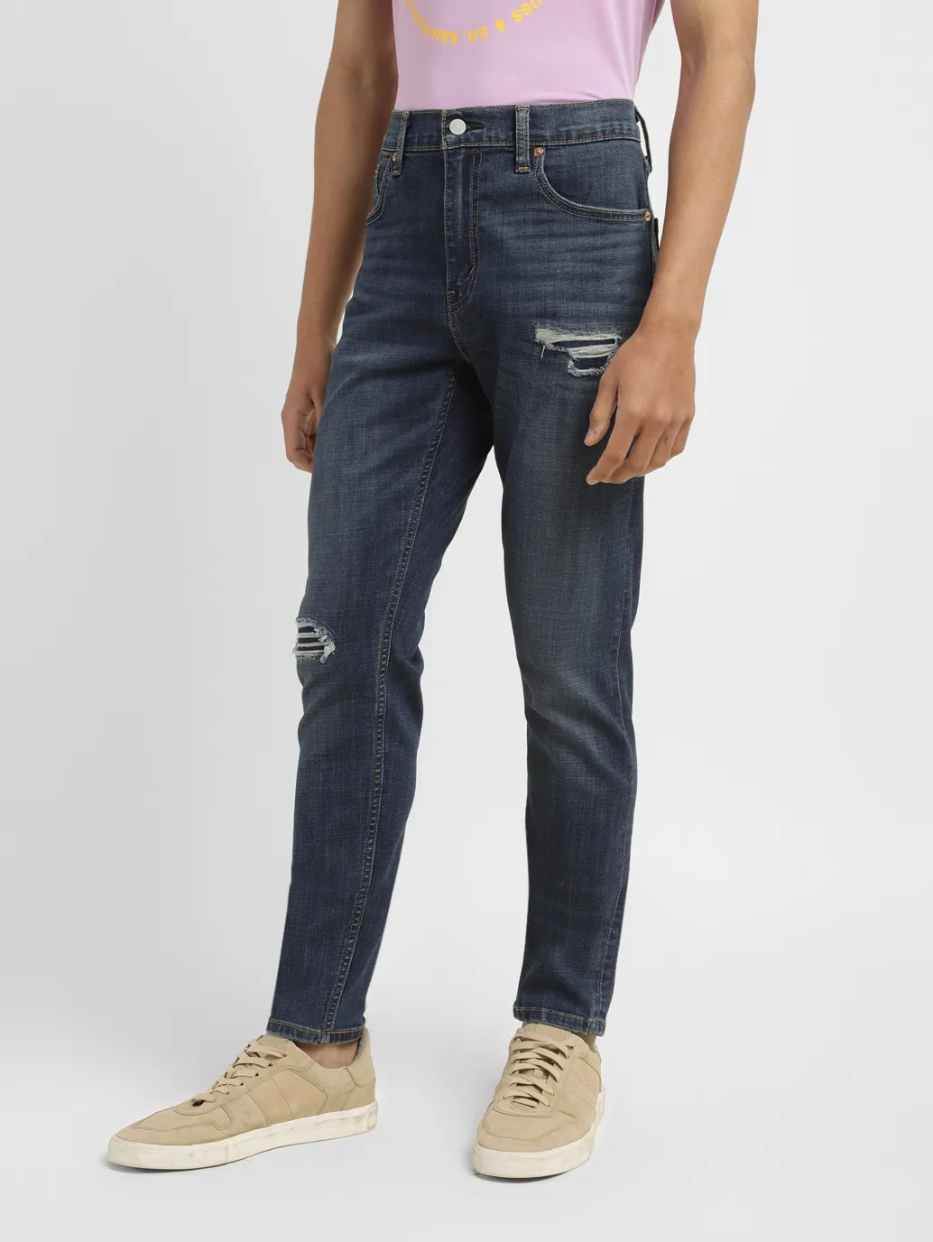 Men's 512 Blue Slim Tapered Fit Mid Rise Jeans - Image 5