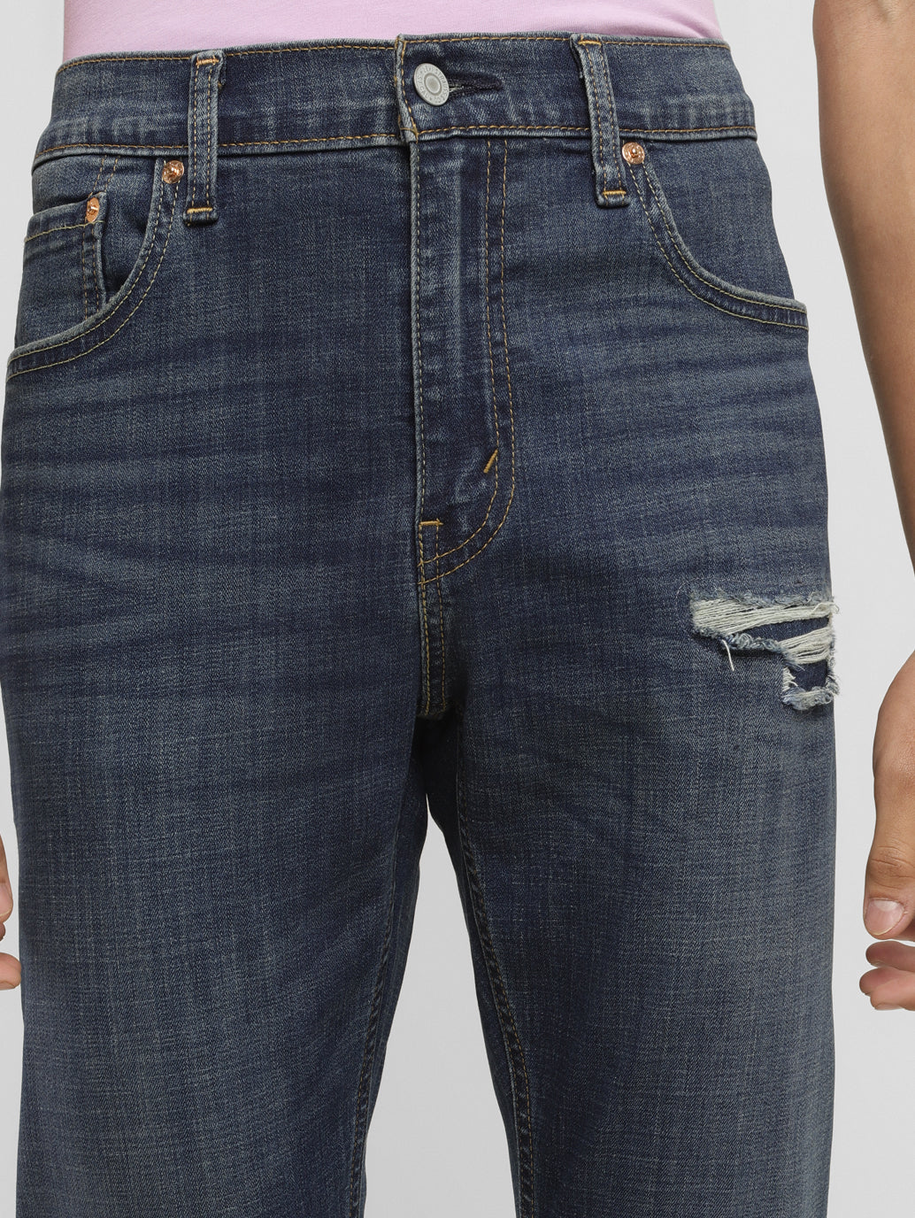 Men's 512 Blue Slim Tapered Fit Mid Rise Jeans - Image 7