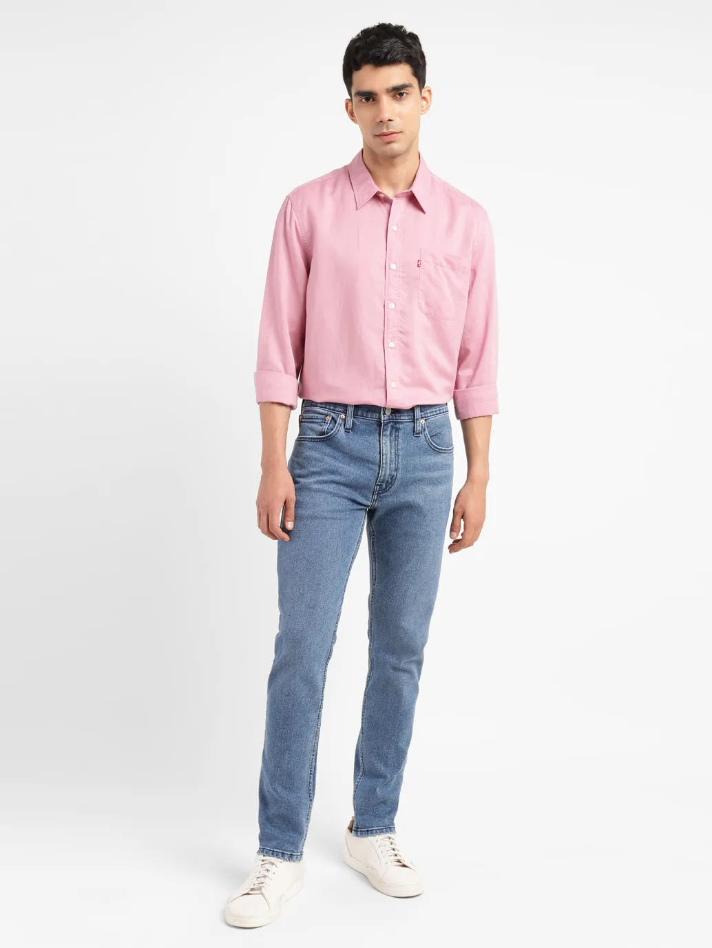 Men's 512 Blue Slim Tapered Fit Mid Rise Jeans - Image 8