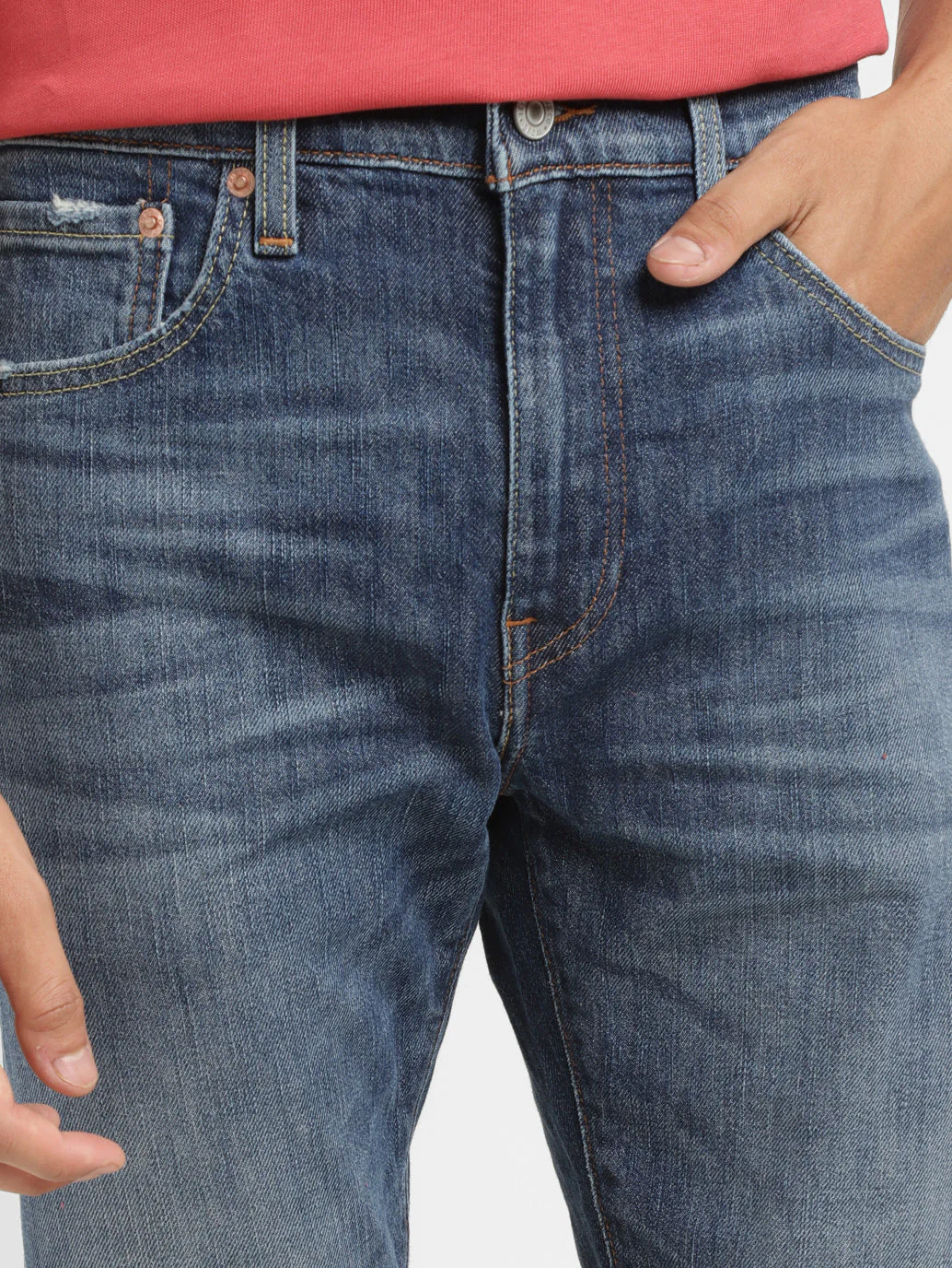 Men's 512 Blue Slim Tapered Fit Mid Rise Jeans - Image 5
