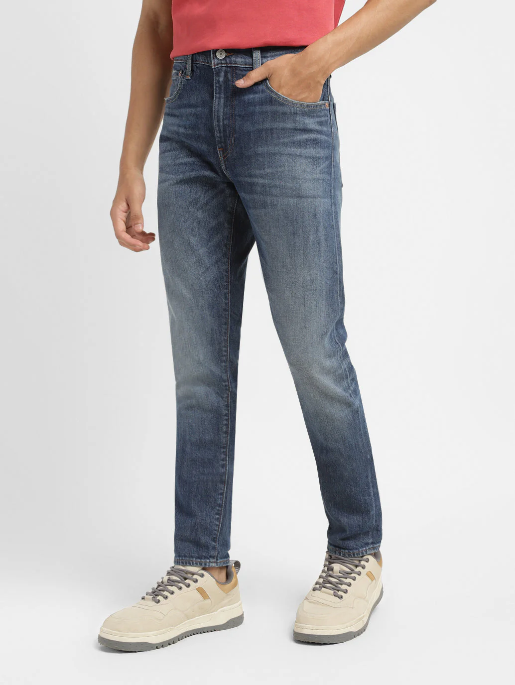 Men's 512 Blue Slim Tapered Fit Mid Rise Jeans - Image 6