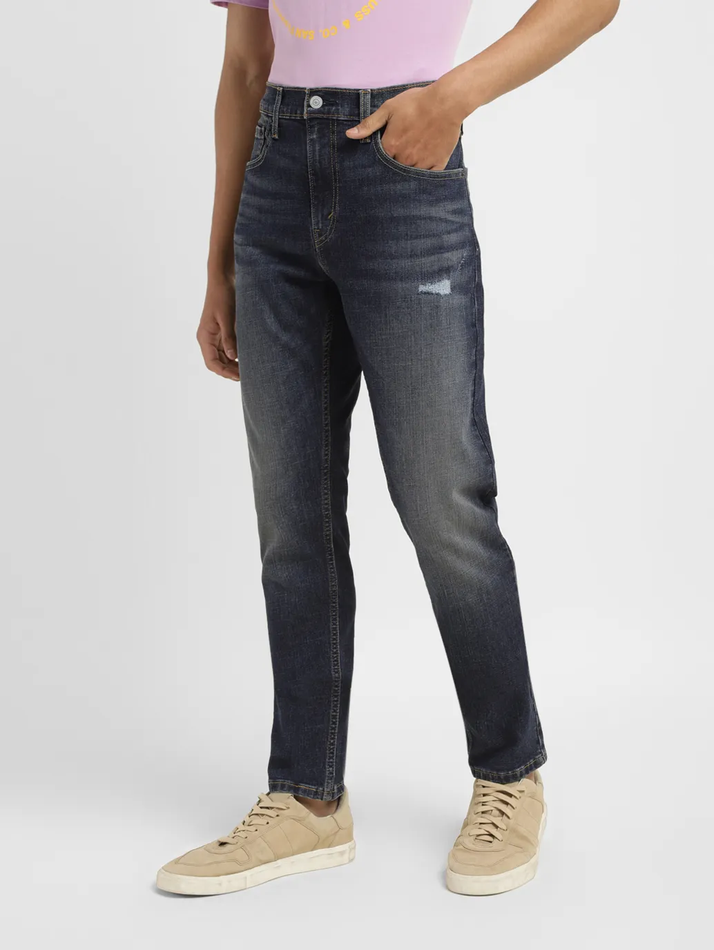 Men's 512 Blue Slim Tapered Fit Mid Rise Jeans - Image 5