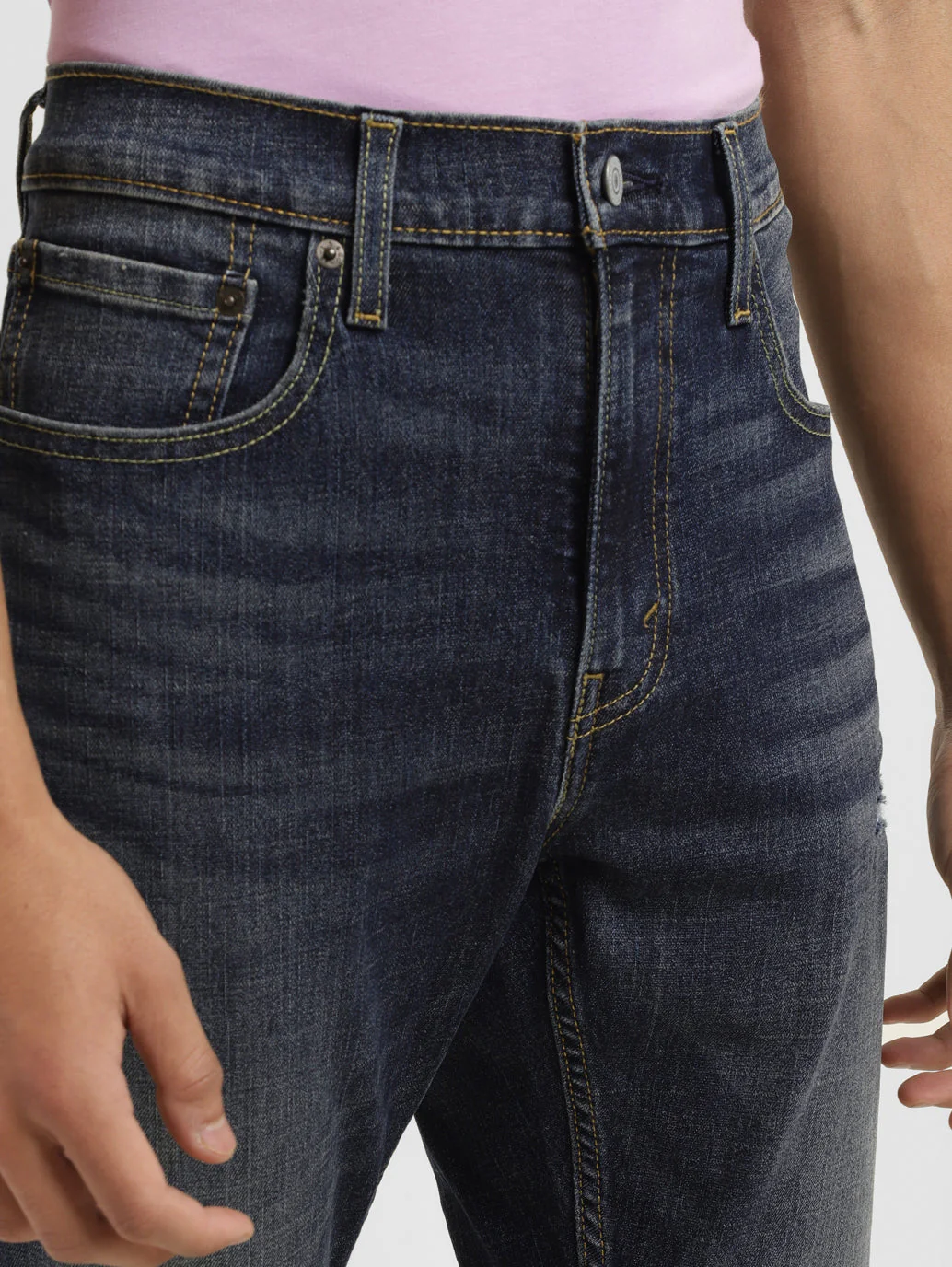 Men's 512 Blue Slim Tapered Fit Mid Rise Jeans - Image 7