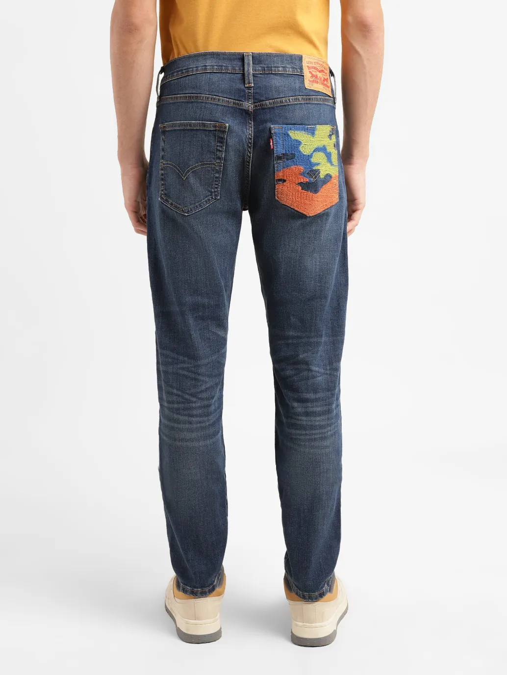 Men's 512 Blue Slim Tapered Fit Mid Rise Jeans - Image 3