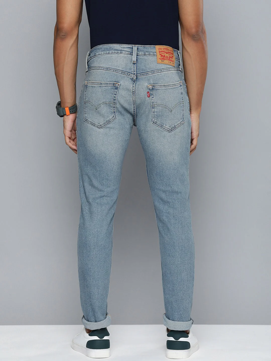 Men's 512 Blue Slim Tapered Fit Mid Rise Jeans - Image 2