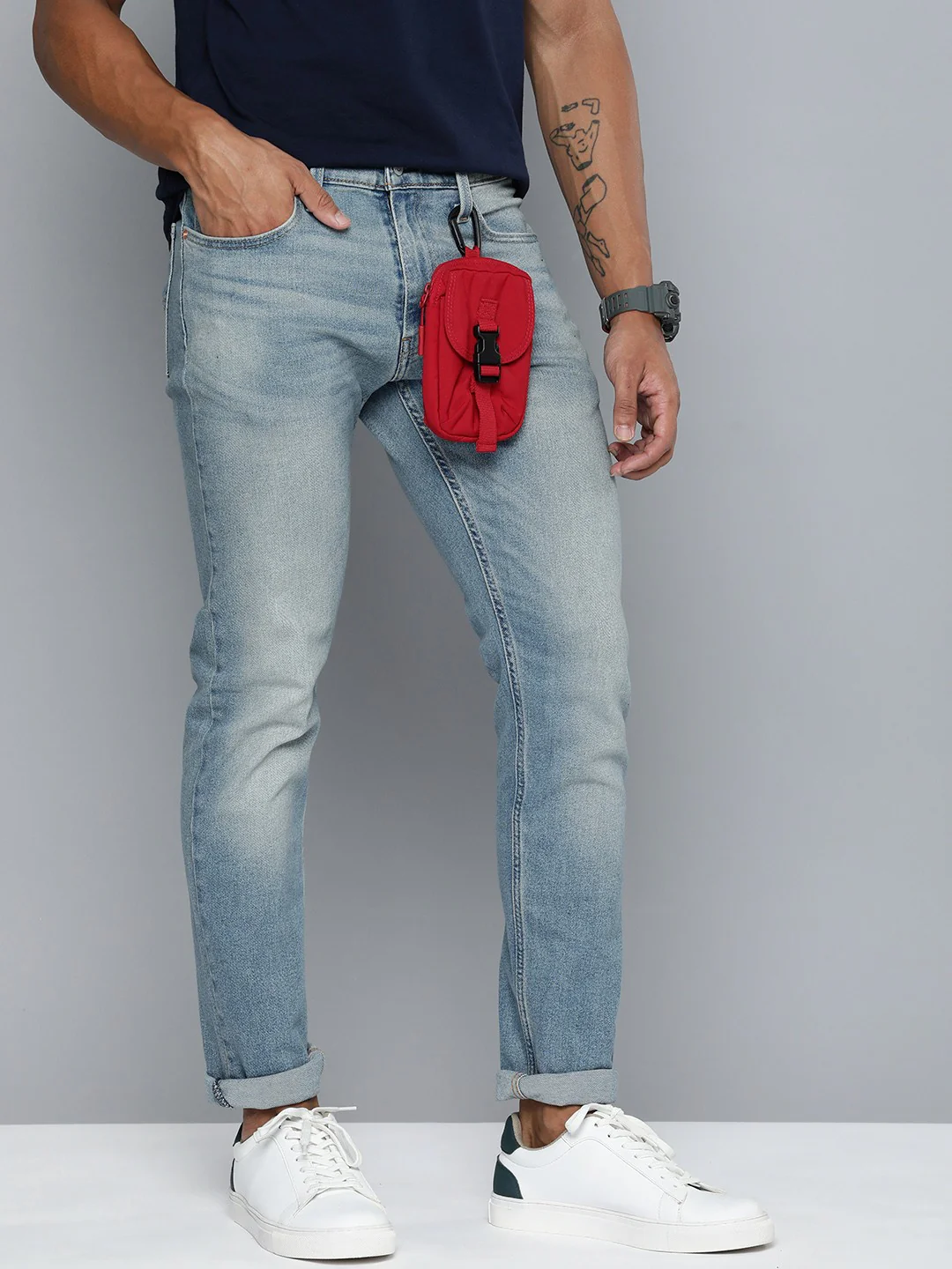 Men's 512 Blue Slim Tapered Fit Mid Rise Jeans - Image 5