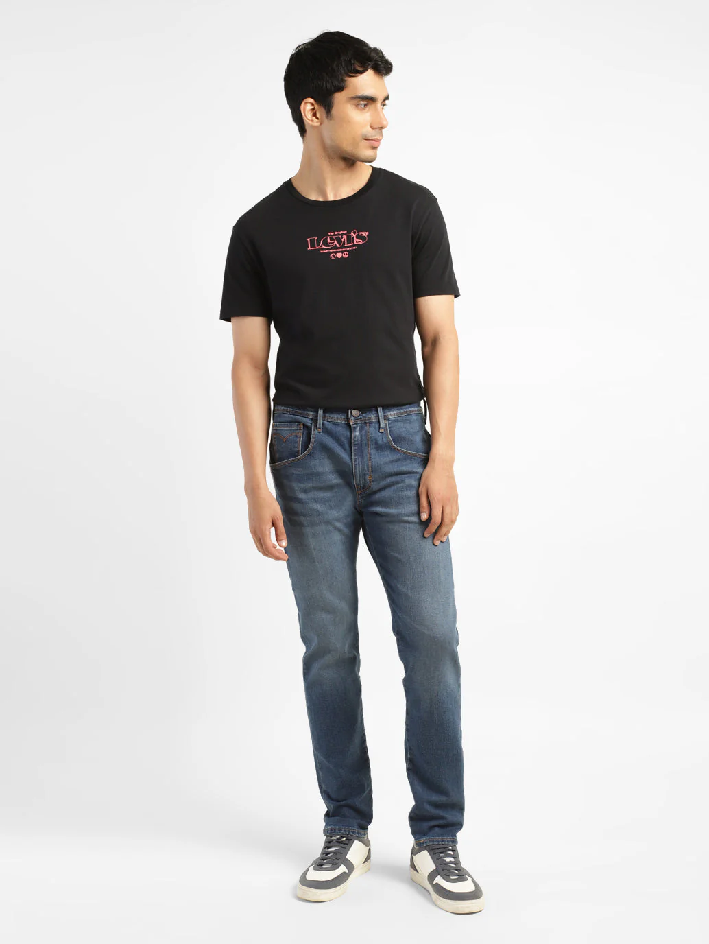 Men's 512 Blue Slim Tapered Fit Mid Rise Jeans