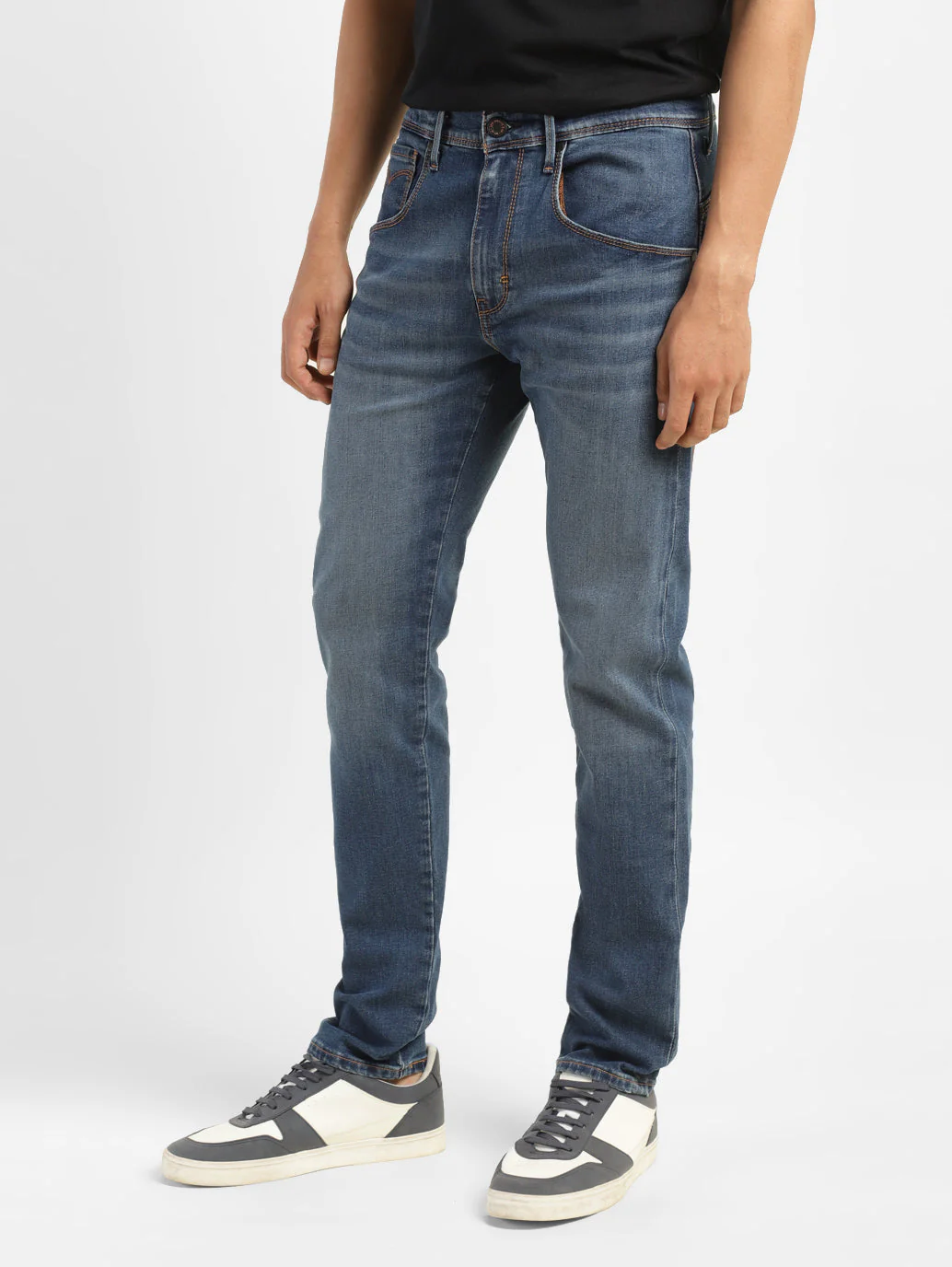 Men's 512 Blue Slim Tapered Fit Mid Rise Jeans - Image 5