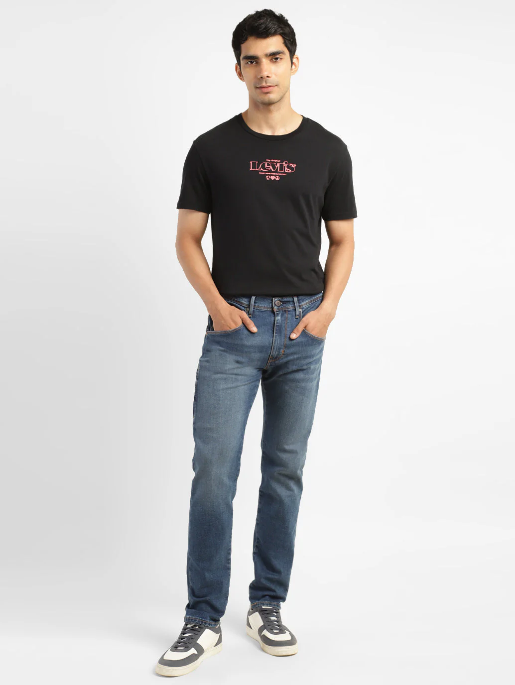 Men's 512 Blue Slim Tapered Fit Mid Rise Jeans - Image 8