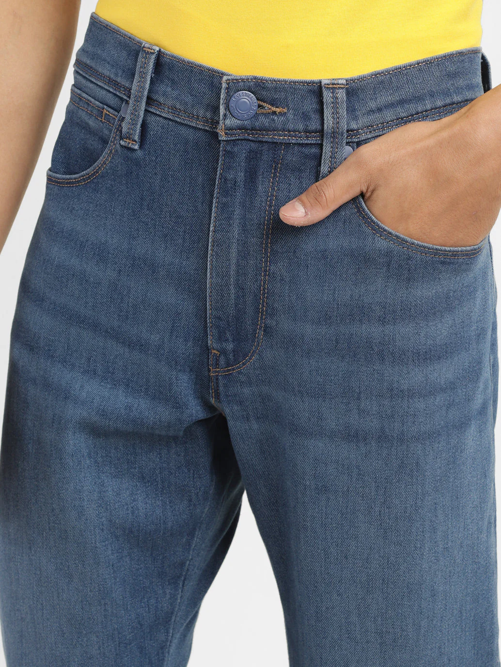 Men's 512 Blue Slim Tapered Fit Mid Rise Jeans - Image 7