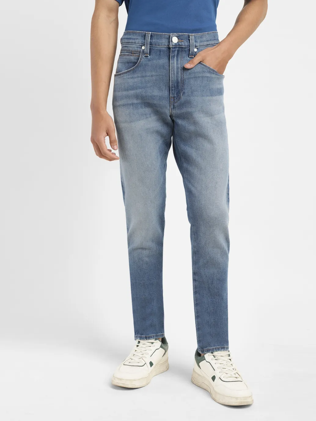 Men's 512 Blue Slim Tapered Fit Mid Rise Jeans - Image 2