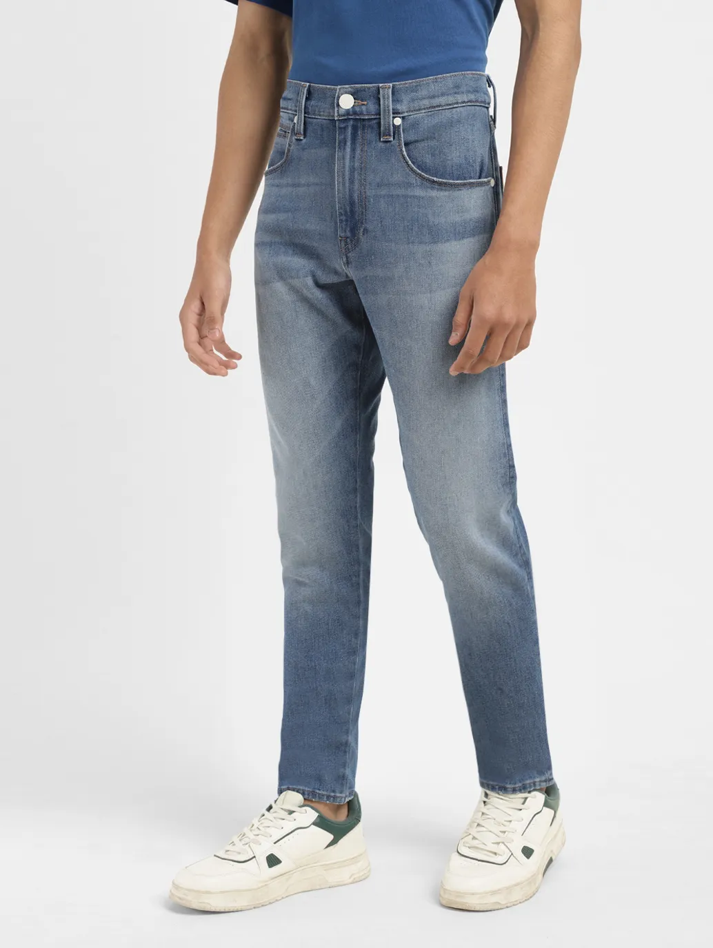 Men's 512 Blue Slim Tapered Fit Mid Rise Jeans - Image 5
