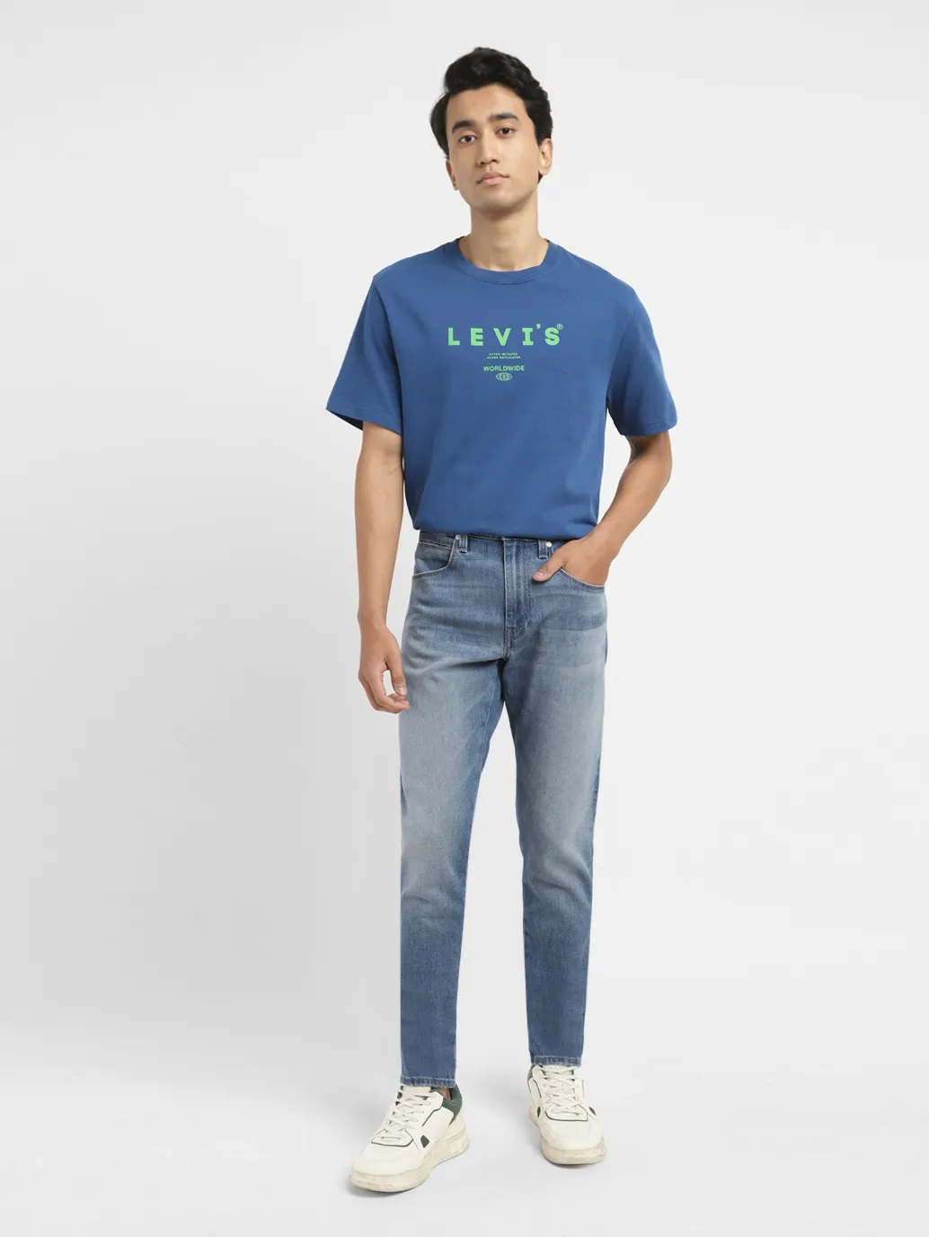 Men's 512 Blue Slim Tapered Fit Mid Rise Jeans - Image 8