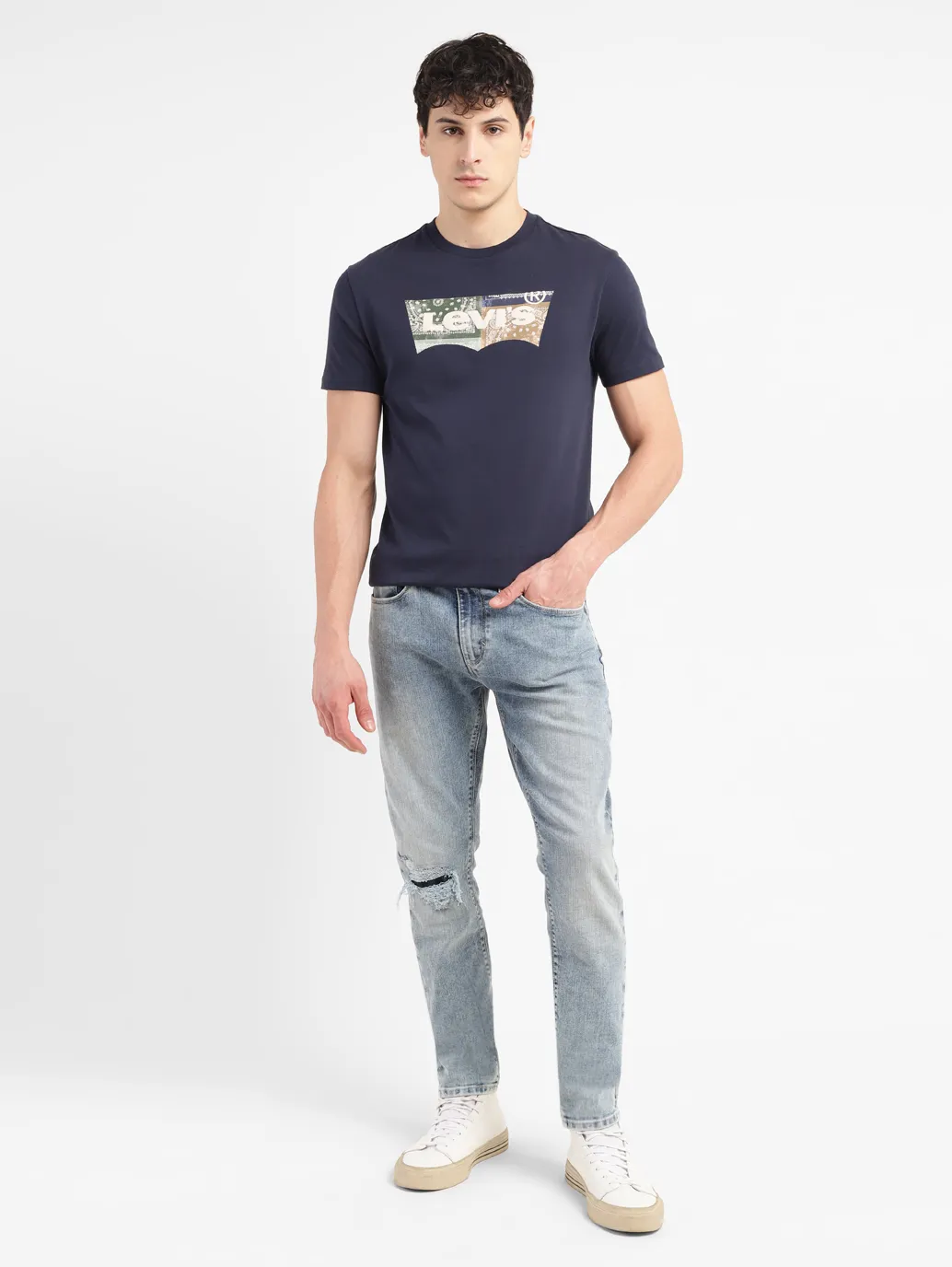 Men's 512 Blue Slim Tapered Fit Mid Rise Jeans - Image 8