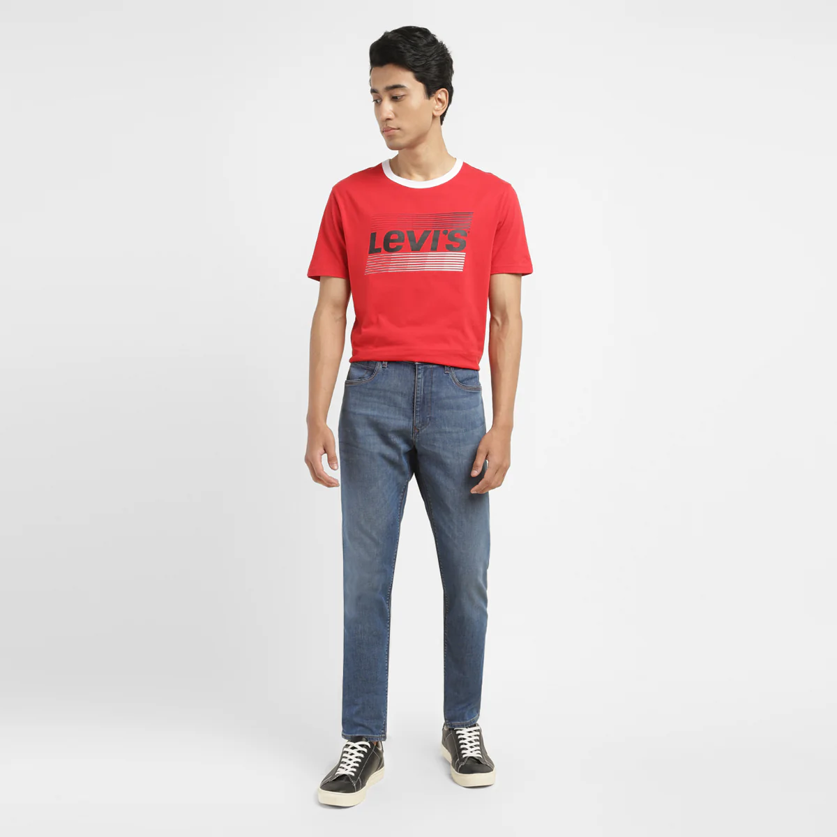 Men's Redloop 512 Blue Slim Tapered Fit Mid Rise Jeans