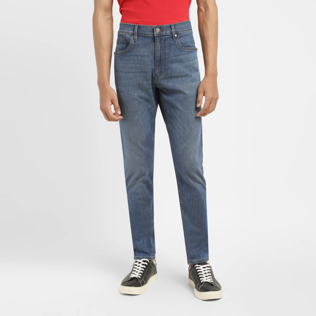 Men's Redloop 512 Blue Slim Tapered Fit Mid Rise Jeans - Image 2
