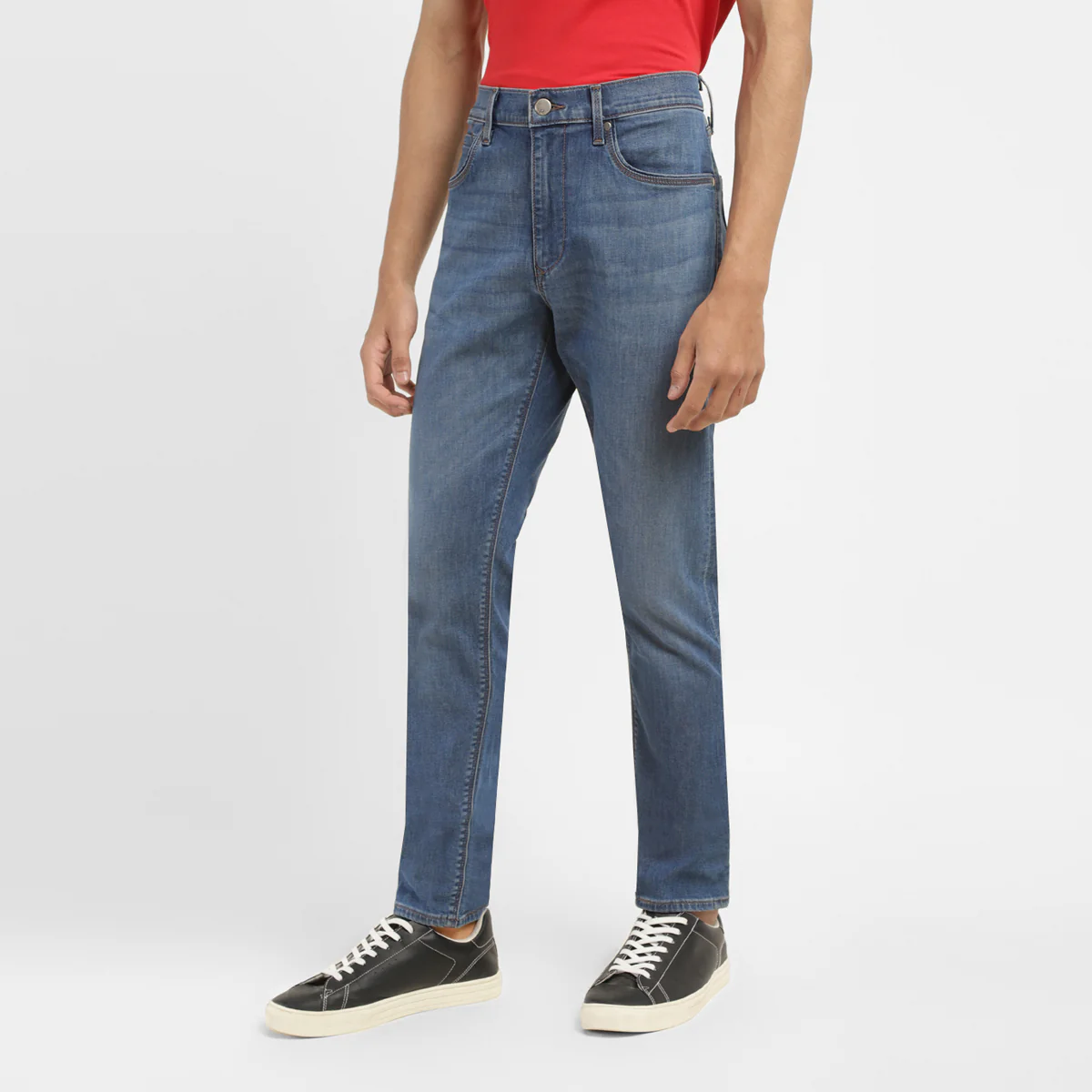 Men's Redloop 512 Blue Slim Tapered Fit Mid Rise Jeans - Image 7