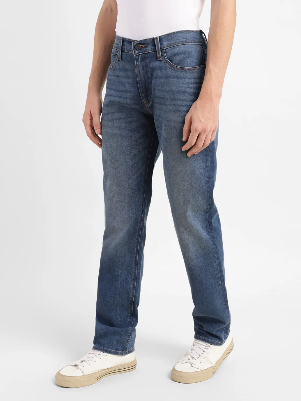 Men's Redloop 512 Blue Slim Tapered Fit Mid Rise Jeans - Image 5