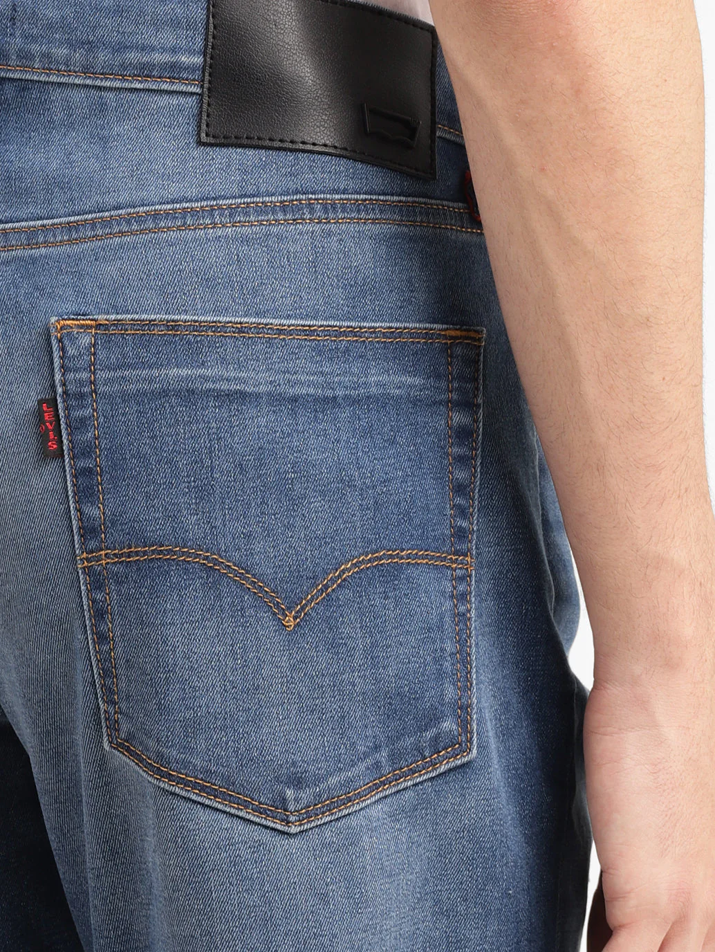 Men's Redloop 512 Blue Slim Tapered Fit Mid Rise Jeans - Image 6