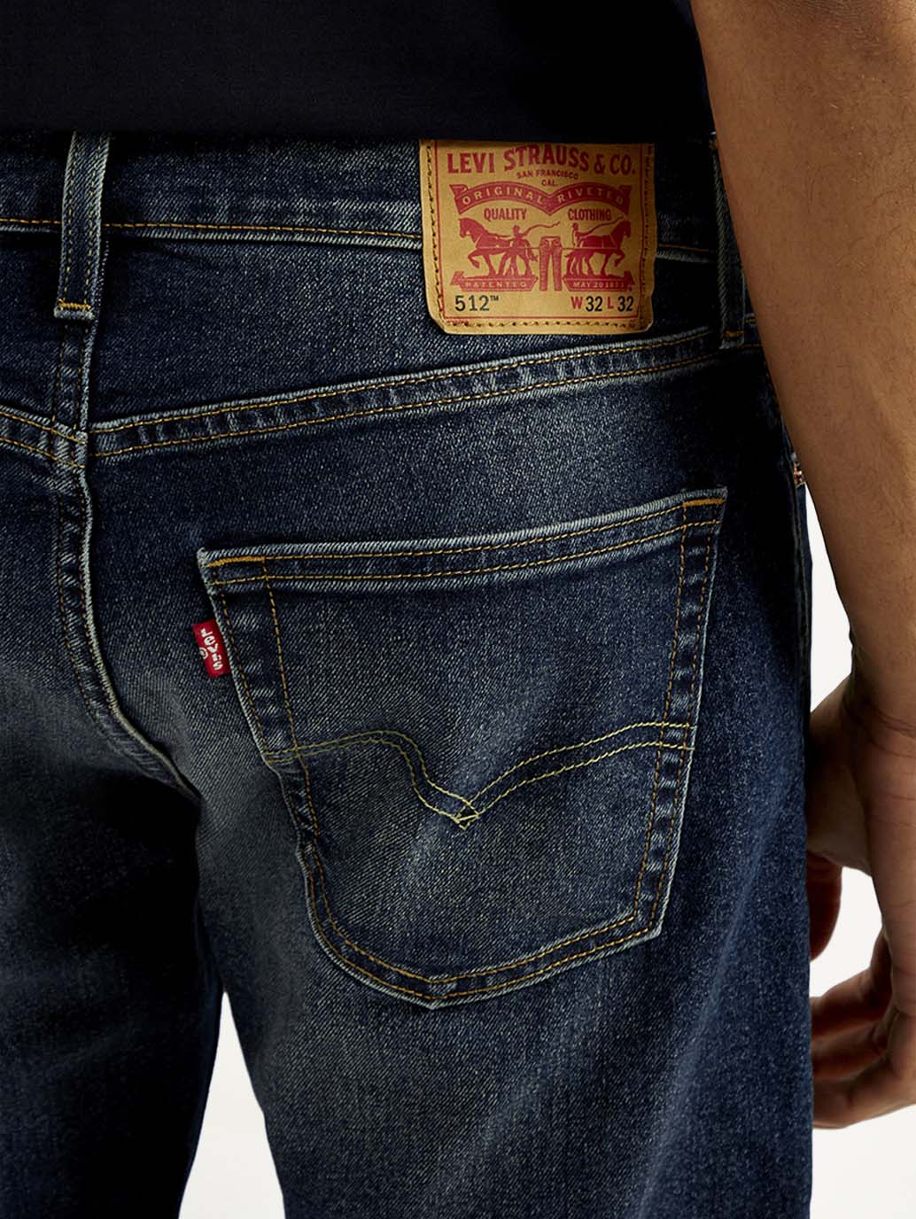 Men's Tinted 512 Med Indigo Slim Tapered Fit Mid Rise Jeans - Image 5