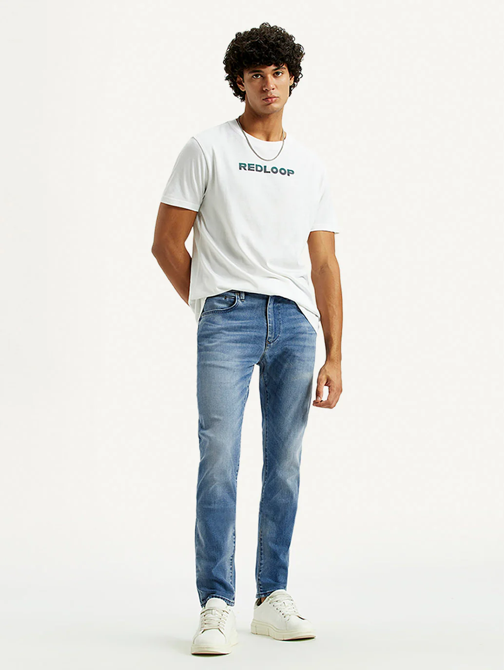 Men's Redloop 512 Indigo Slim Tapered Fit Mid Rise Jeans