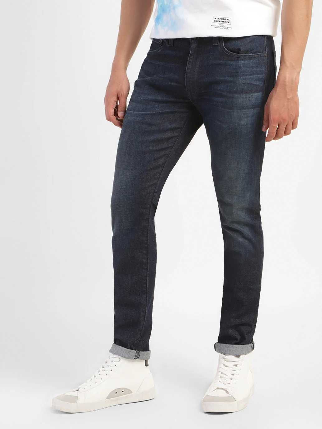 Men's 512 Blue Slim Tapered Fit Mid Rise Jeans - Image 5
