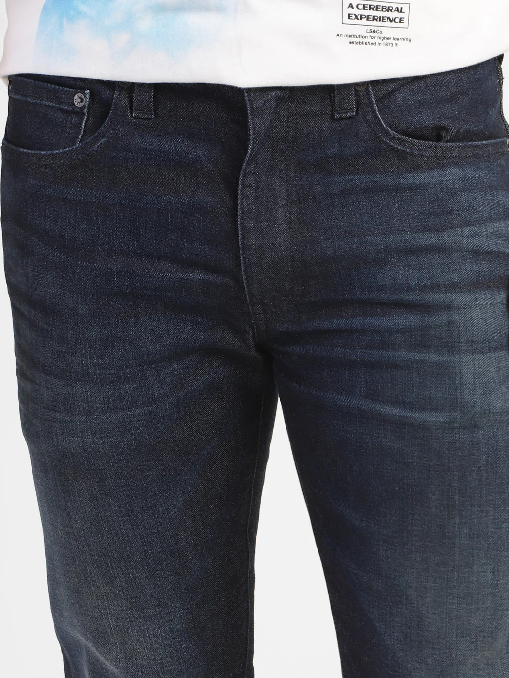 Men's 512 Blue Slim Tapered Fit Mid Rise Jeans - Image 7