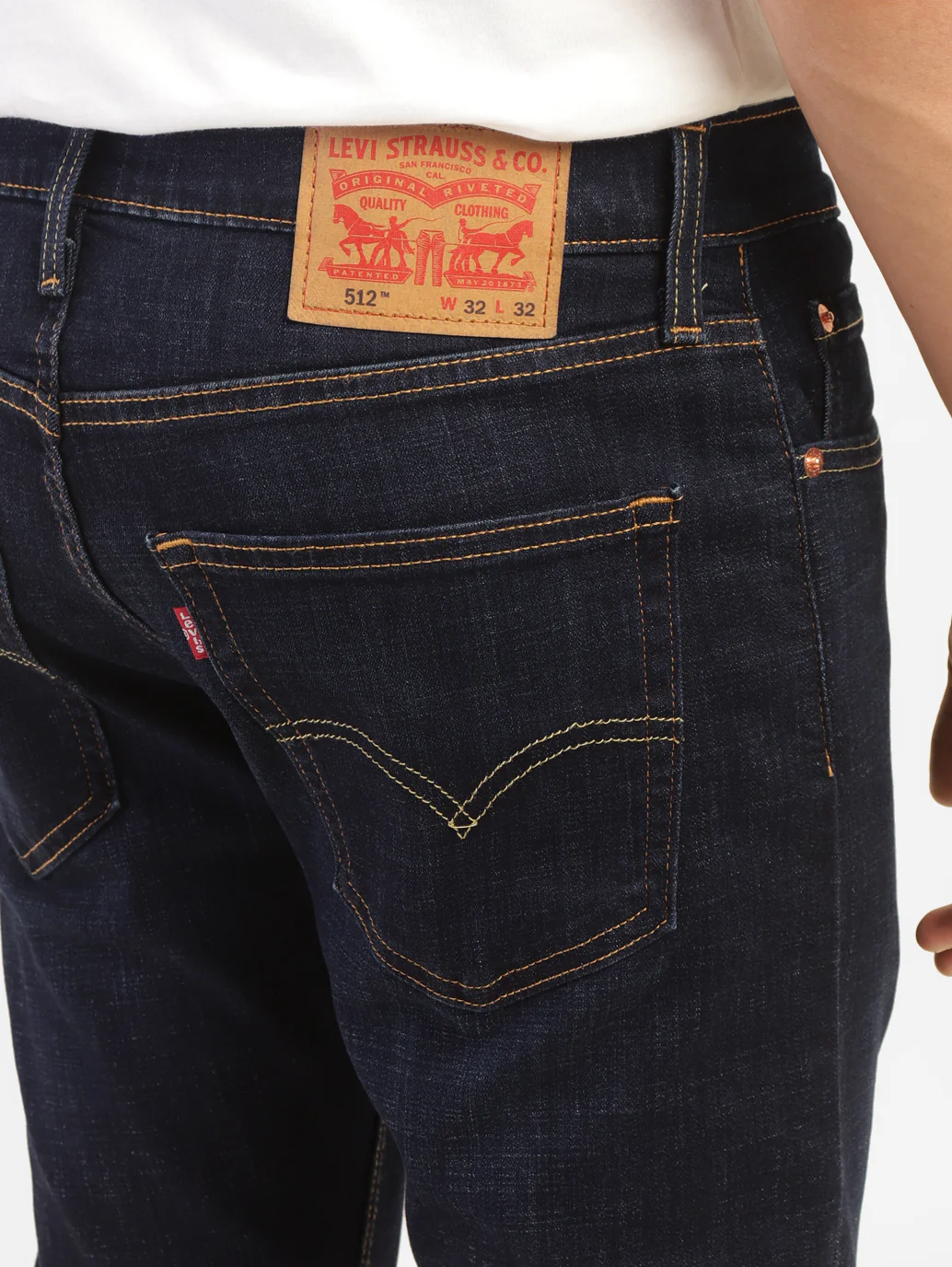 Men's 512 Blue Slim Tapered Fit Mid Rise Jeans - Image 7