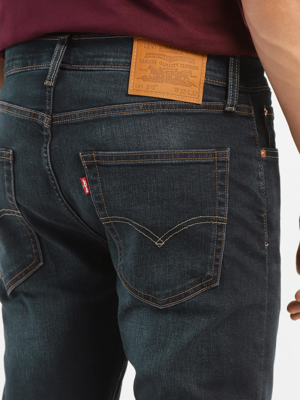 Men's 512 Blue Slim Tapered Fit Mid Rise Jeans - Image 6