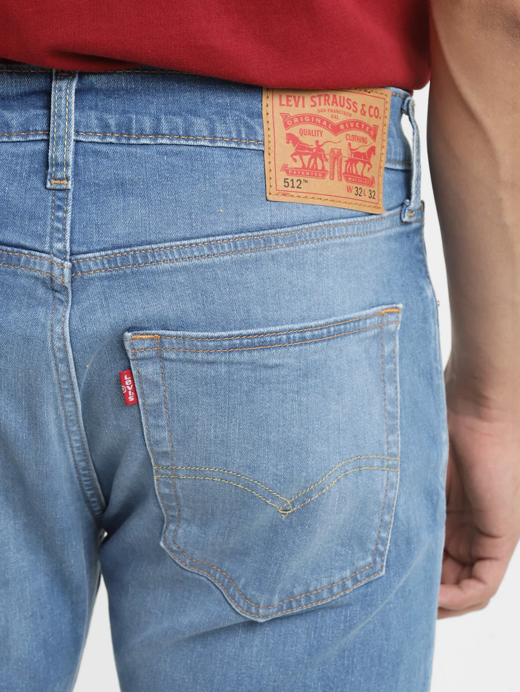 Men's 512 Blue Slim Tapered Fit Mid Rise Jeans - Image 6