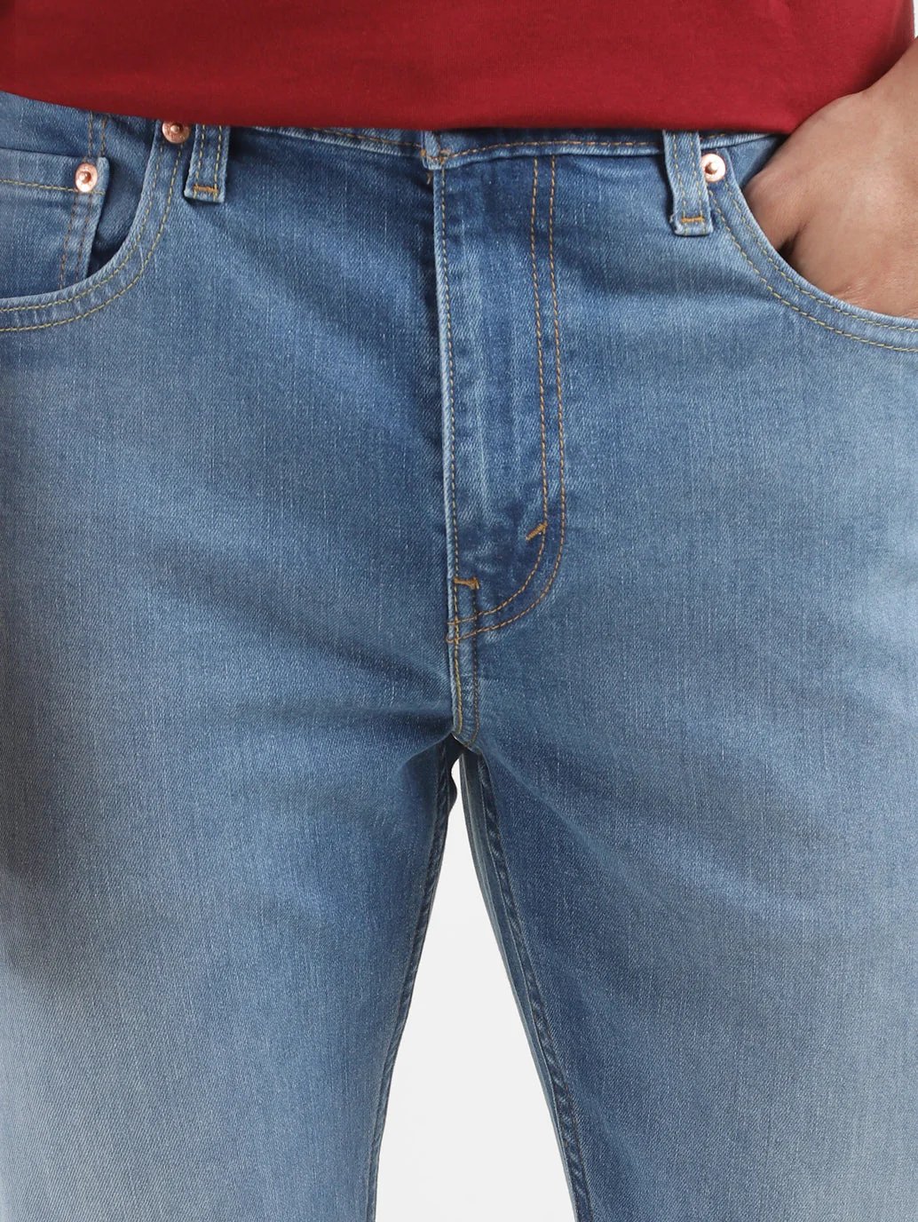 Men's 512 Blue Slim Tapered Fit Mid Rise Jeans - Image 7