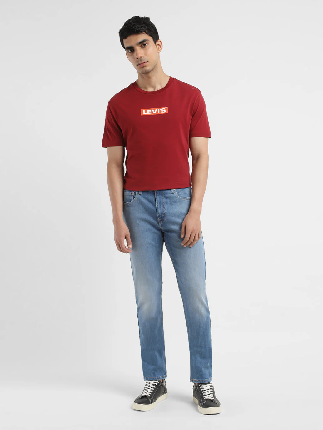Men's 512 Blue Slim Tapered Fit Mid Rise Jeans - Image 8