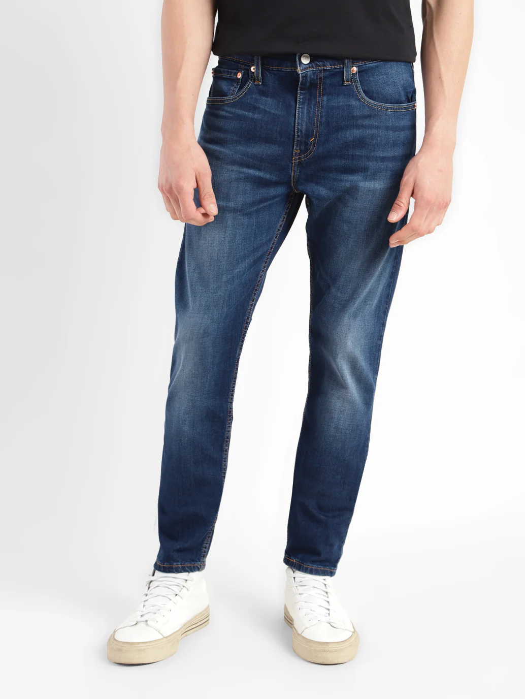 Men's 512 Navy Blue Slim Tapered Fit Mid Rise Jeans