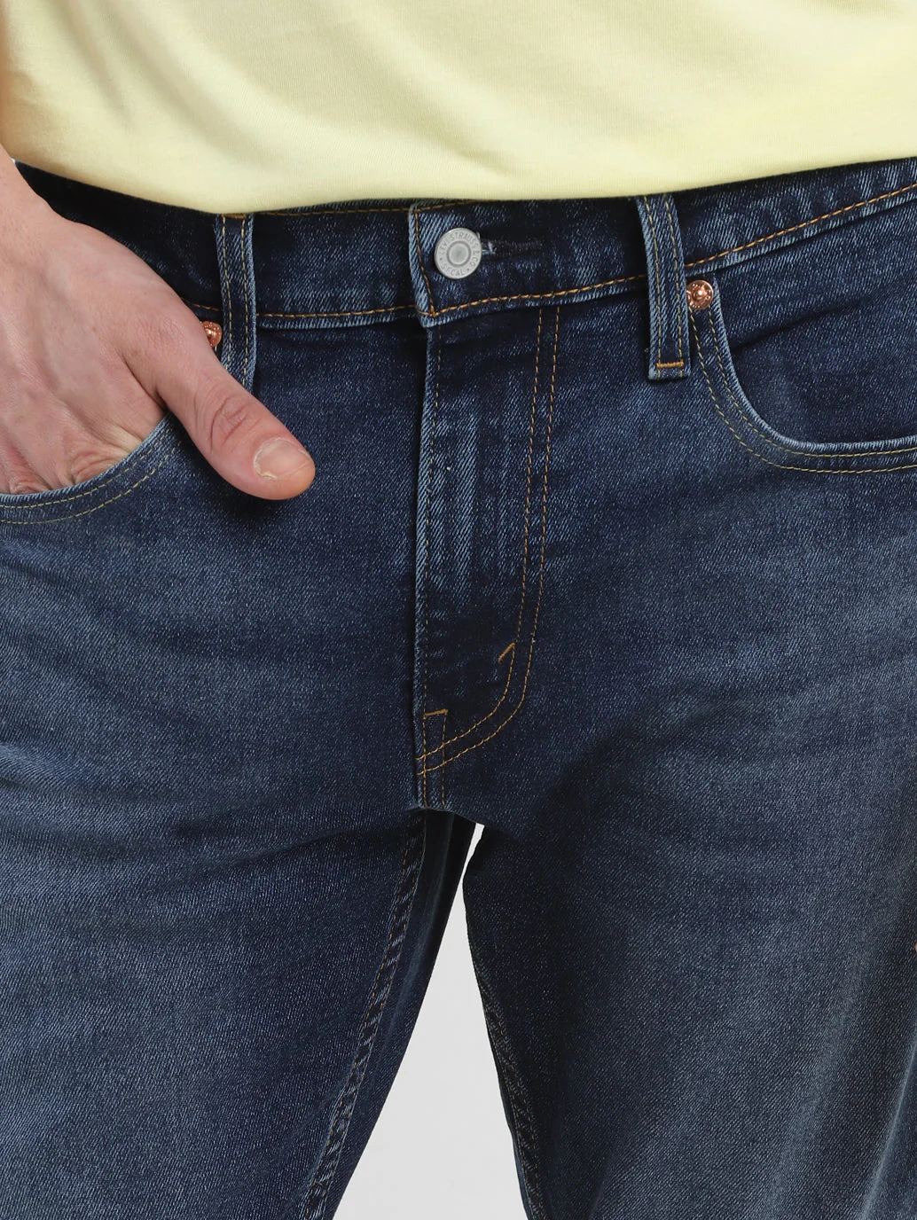 Men's 512 Navy Blue Slim Tapered Fit Mid Rise Jeans - Image 7