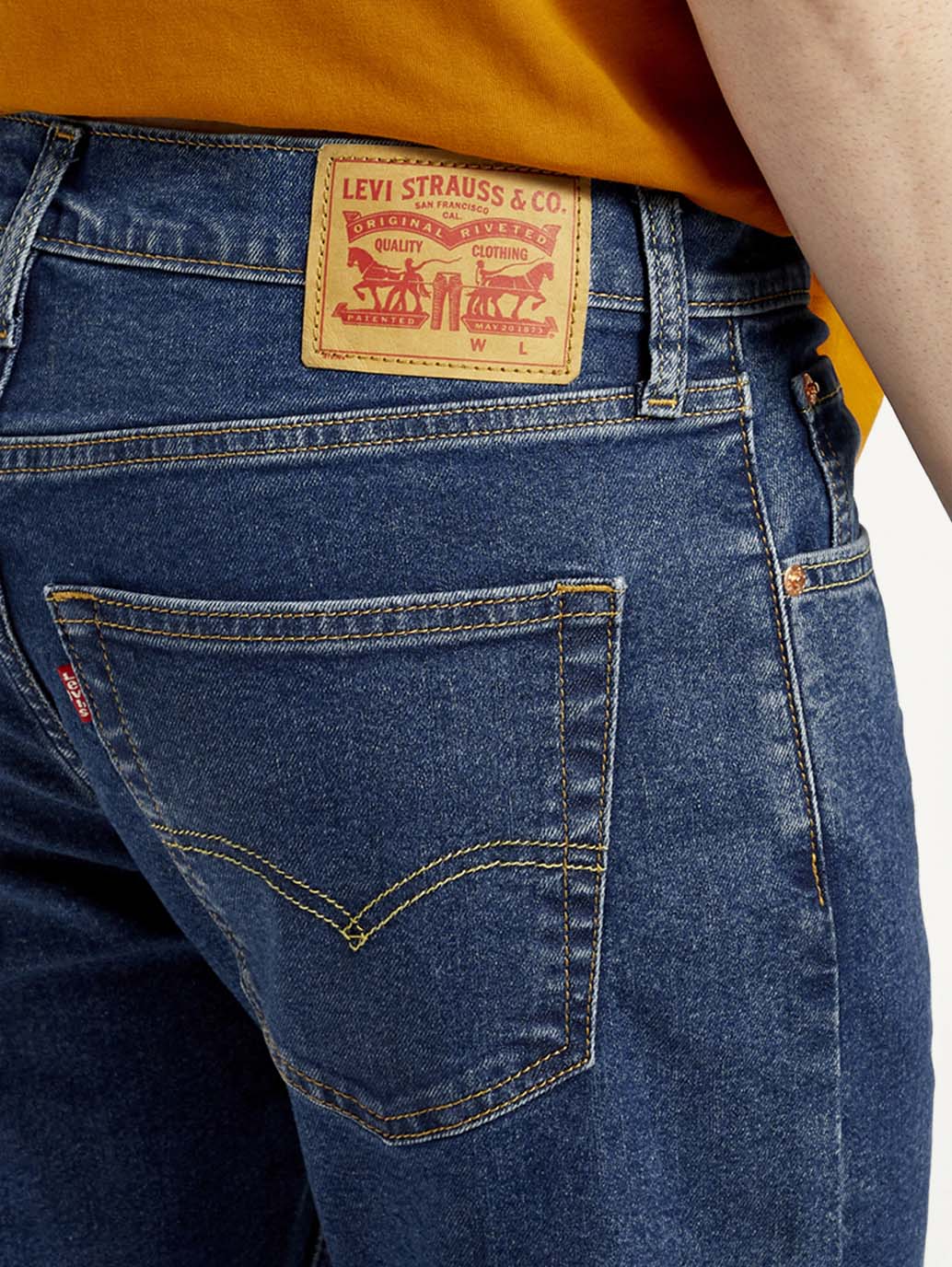 Men's 512 Navy Blue Slim Tapered Fit Mid Rise Jeans - Image 6