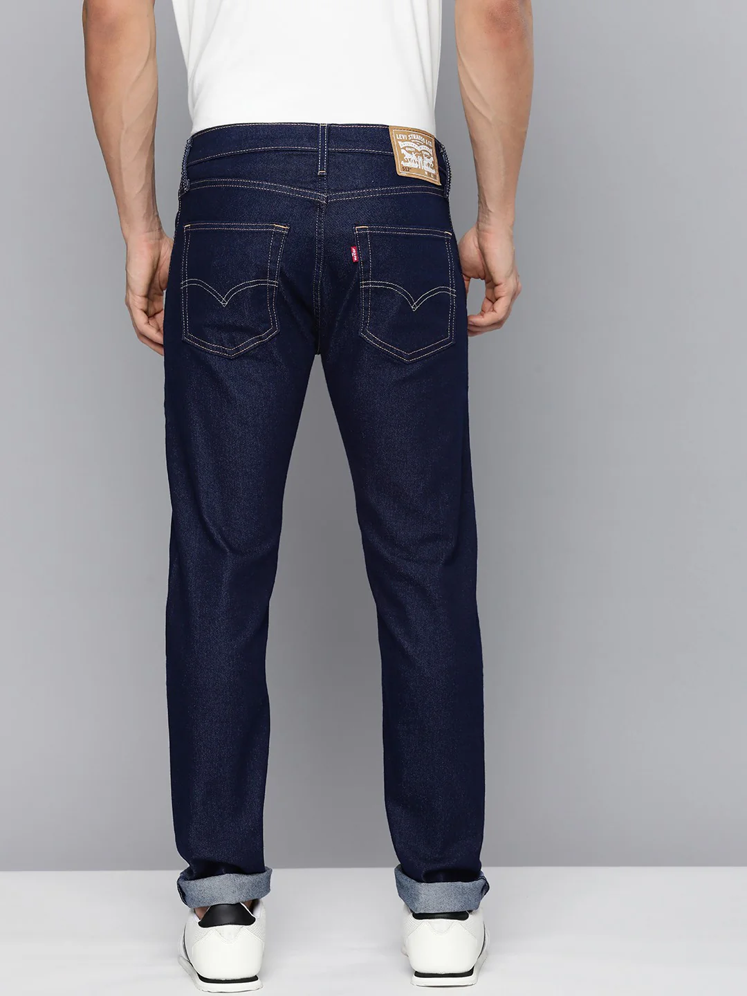 Men's 512 Blue Slim Tapered Fit Mid Rise Jeans - Image 5