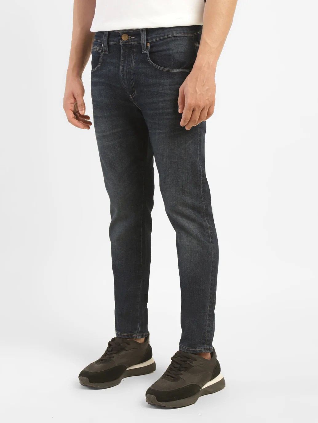 Men's 512 Navy Blue Slim Tapered Fit Mid Rise Jeans - Image 5